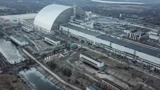 La central nuclear de Chernóbil, este miércoles.