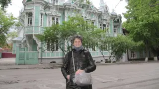 Pilar Catalán en una de sus estancia en la Universidad Estatal de Tomsk, en Siberia.