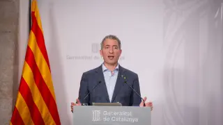 El conseller de Educación, Josep Gonzàlez-Cambray, comparece este martes ante los medios.
