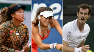 Naomi Osaka, Andy Murray y Mónica Puig.