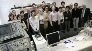 Equipo de investigadores del Laboratorio Subterráneo de Canfranc en 2006.