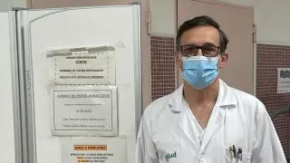 Jesús Díez Manglano, en el servicio de Medicina Interna del Royo Villanova.