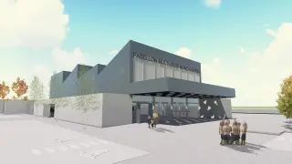 Recreación del nuevo pabellón de Monzalbarba