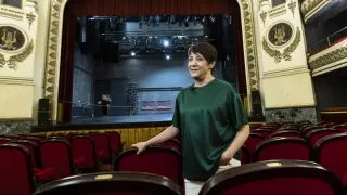 Blanca Portillo, este miércoles en el Teatro Principal de Zaragoza.