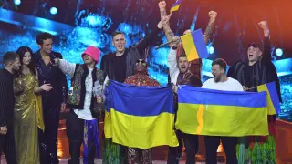 Kalush Orchestra, de Ucrania, ganadores de Eurovisión 2022.