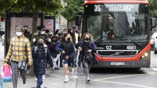 Huelga del bus en Zaragoza. Autobús. Paros. gsc