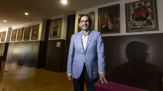 El nuevo decano de Derecho, Antonio García Gómez, en la Facultad de la Universidad de Zaragoza.
