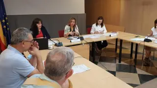 Reunión de la Comisión Consultiva de Asuntos Taurinos de Aragón, presidida por la consejera Mayte Pérez.