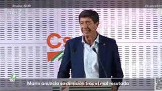 Juan Marín anuncia su dimisión