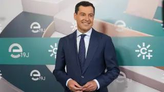 El candidato del PP a la Junta de Andalucía, Juan Manuel Moreno.