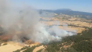 Imágenes aérea del incendio de Tolva.
