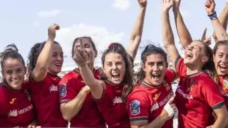 La selección española femenina de seven.