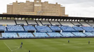 Campo de fútbol de la Romareda.