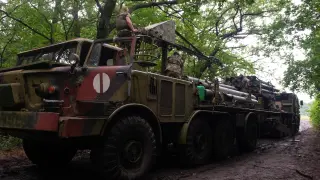 Sistema artillero utilizado por el ejército ucraniano.