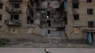 Edificios destruidos en una ciudad ucraniana.