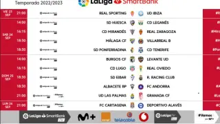 Horarios y fechas de la jornada 7, con el Mirandés-Real Zaragoza ubicado en la tarde del sábado 24 de septiembre, en la que España juega ante Suiza en La Romareda.