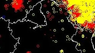 Mapa con las zonas donde han caído los rayos en España.