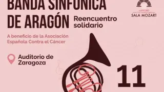 La Banda Sinfónica de Aragón regresa para contribuir contra el cáncer