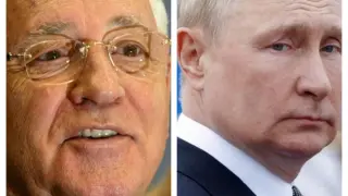 Gorbachov y Putin.