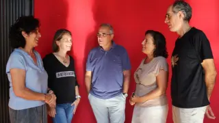 Cinco de los siete ponentes: Nuria Garatachea, Luis Miguel García Vinuesa, Concha Aldea, Clementina Rodellar y Rubén Vigara.