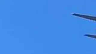 Aviones del Ejército del Aire sobrevolando Madrid en un ensayo este viernes