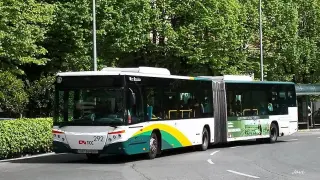Un autobús TCC en Pamplona.