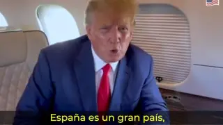 Captura del vídeo de Trump en su felicitación a Vox y a Santiago Abascal.