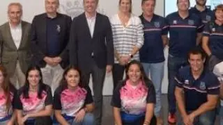 Recepción del Ayuntamiento de Zaragoza al Fénix Club de Rugby.