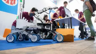 Prototipo robótico en la edición europea de la Maker Faire celebrada recientemente en Roma, organizada por Innova Camera, agencia de la Cámara de Comercio romana.