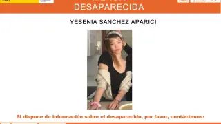 Imagen de la desaparecida Yesenia Sánchez