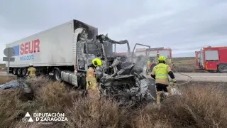El accidente de Pina de Ebro se cobró la vida de tres personas.