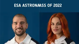 Pablo Álvarez y Sara García, los nuevos astronautas de la ESA.
