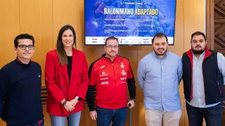 Presentación del evento de balonmano adaptado que se va a celebrar en Zaragoza