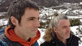 Los encargados de gestionar Ternera del Pirineo en el valle de Benasque, los hermanos Pablo y Santiago Lamora.