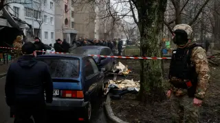Muere el ministro ucraniano del Interior tras estrellarse un helicóptero en Brovary, Ucrania.