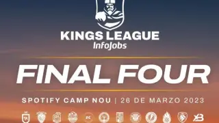 Cartel de la final four de la Kings League Infojobs