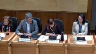 Imagen de parte del grupo del PP durante el pleno del Ayuntamiento de Huesca de este martes, 31 de enero.