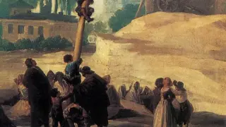 Detalle de la obra 'La cucaña', de Francisco de Goya.