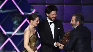 Luiz Zahera gana el Goya el Mejor Actor de Reparto por 'As Bestas'.