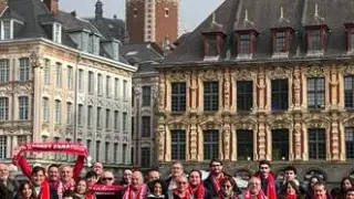 Afición del Casademont en Lille.