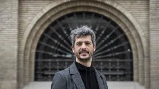 El músico y docente Dani Escolano, la semana pasada, en Zaragoza.