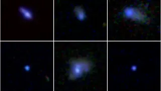 Imágenes de varias galaxias con intensa formación estelar descubiertas en el cartografiado J-Plus del observatorio de Javalambre.