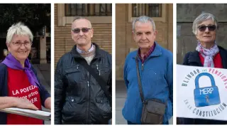 Ana Lacalle, Carlos Horno, Jesús Gimeno y María Pilar Aragüés, jubilados zaragozanos.