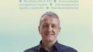 Fernando Rivarés en el cartel de la campaña 'La Zaragoza de Rivarés'