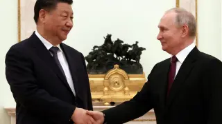 Reunión del presidente chino, Xi Jinping, en Moscú con su homólogo Vladimir Putin