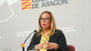 La consejera de Presidencia y Relaciones Institucionales y portavoz del Gobierno de Aragón, Mayte Pérez.