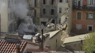 Residential building collapsed in Marseille