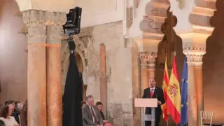 Un momento de la intervención de Javier Lambán en el acto del Día de San Jorge