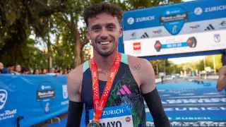 Carlos Mayo, vencedor de la 10K del maratón de Madrid