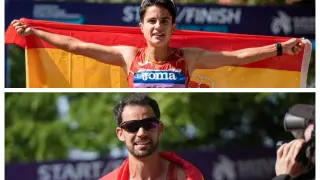 María Pérez y Álvaro Martín, campeones de Europa en 35 kilómetros marcha.